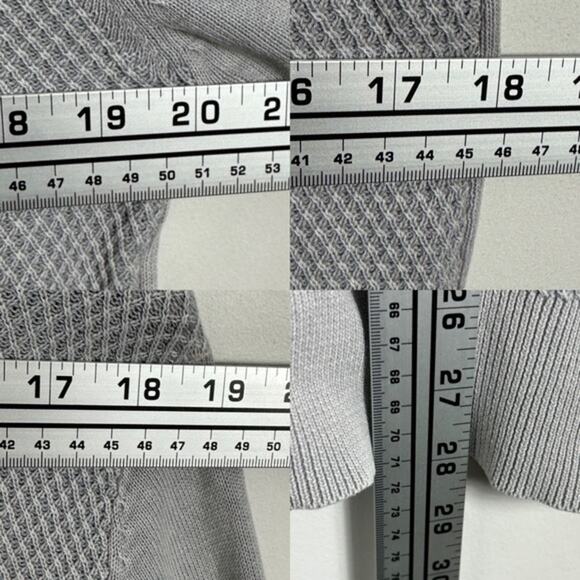 Soul of London Grey Cable Knit Crew Neck Pullover Sweater XL Waffle Mens (b19) - Picture 4 of 7